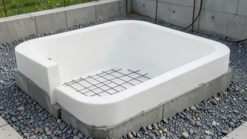 Biała wanna płyta fundamentowa