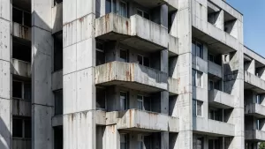 Dom z płyt betonowych