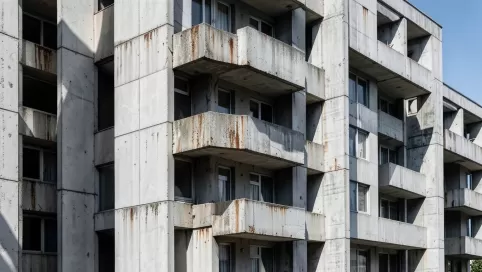 Dom z płyt betonowych