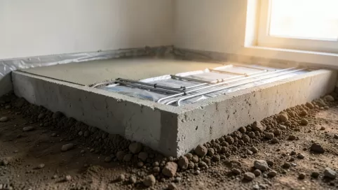 eps czy pir na dole pod ogrzewaniem podłogowym płyta fundamentowa