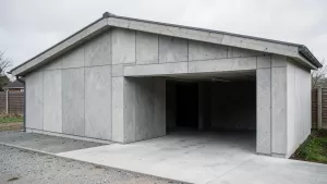Garaż z płyt betonowych
