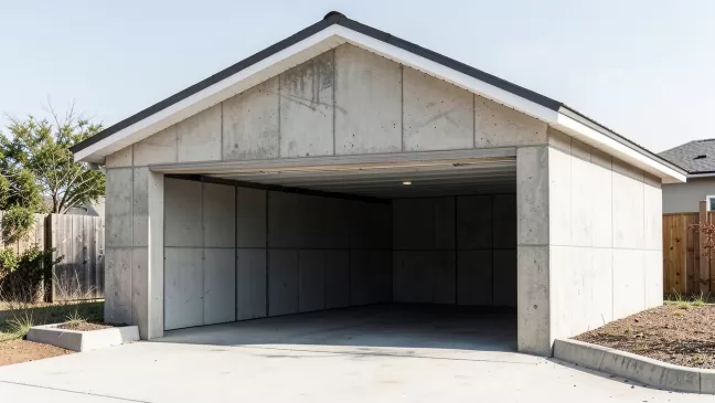 Garaż z płyt betonowych 6x8
