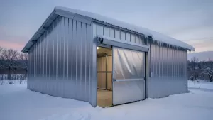 garaże ocieplane blaszane