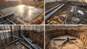 kanalizacja pod płytą fundamentową