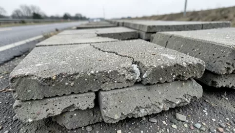 Płyty betonowe drogowe używane
