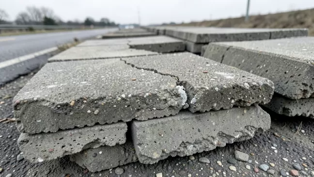 Płyty betonowe drogowe używane