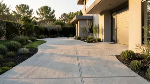 podjazd z betonu lanego