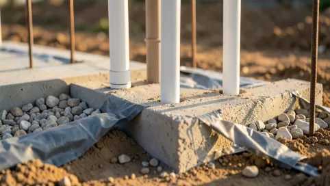 przepusty pod płytą fundamentową