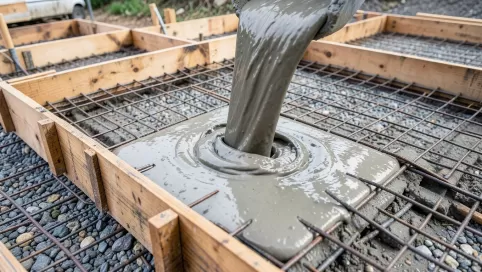 Wylanie płyty fundamentowej