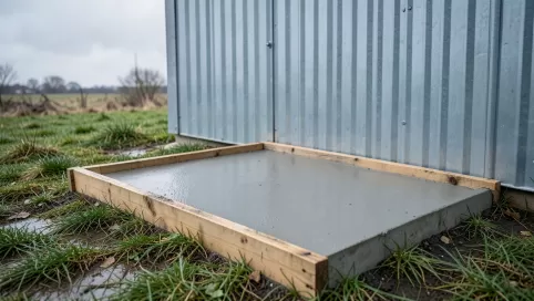 wylewanie płyty betonowej pod garaż