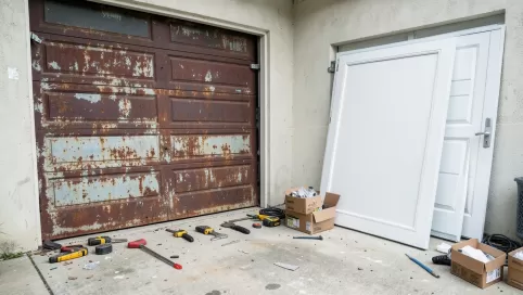Wymiana bramy garażowej koszt
