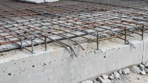 Zbrojenie płyty fundamentowej przekrój