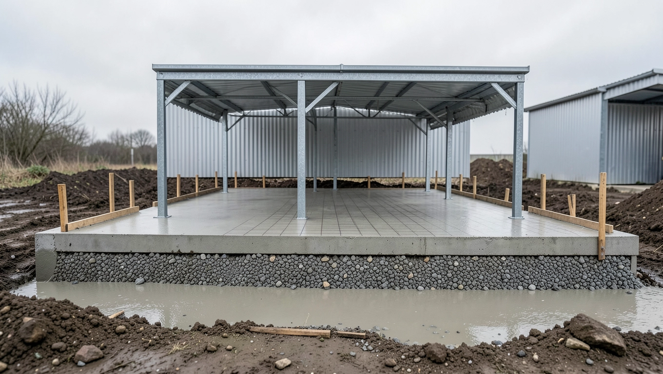 Grubość płyty betonowej pod garaż blaszany 3x6 i 4x6 m