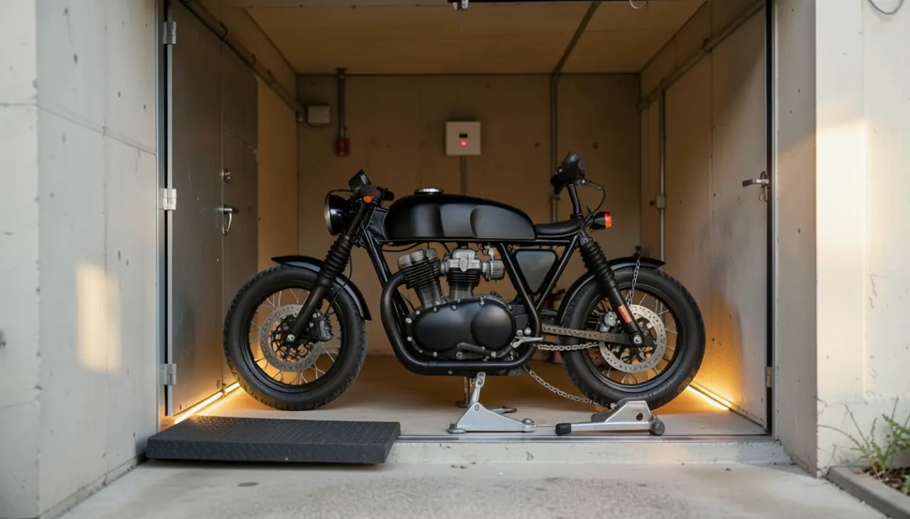 Jak wprowadzić i zabezpieczyć motocykl w małym garażu?