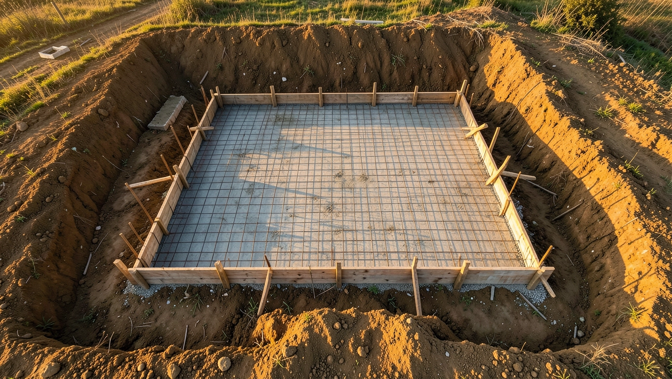 Płyta fundamentowa na glinie i trudnym gruncie pod Bielskiem
