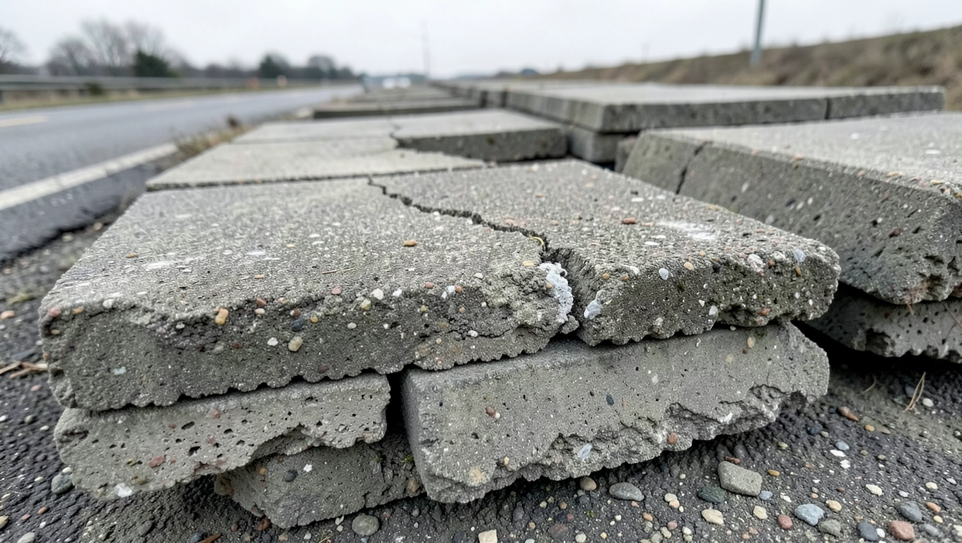 Płyty betonowe drogowe używane
