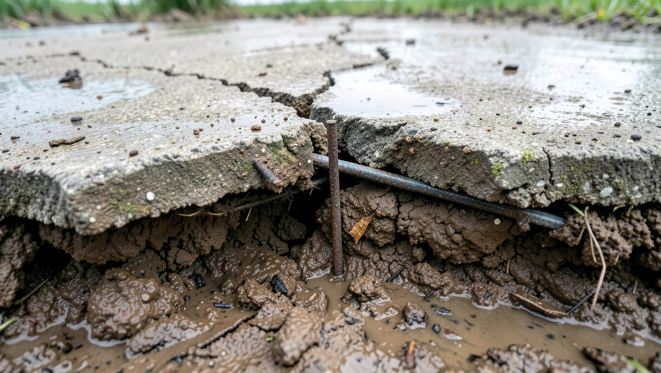 Podmyta płyta fundamentowa