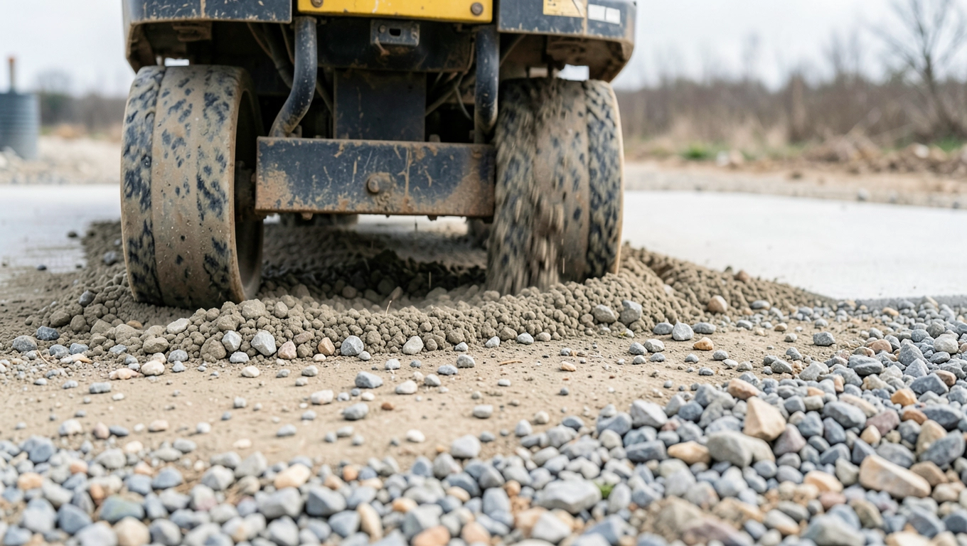 Zagęszczanie podbudowy pod płytę betonową