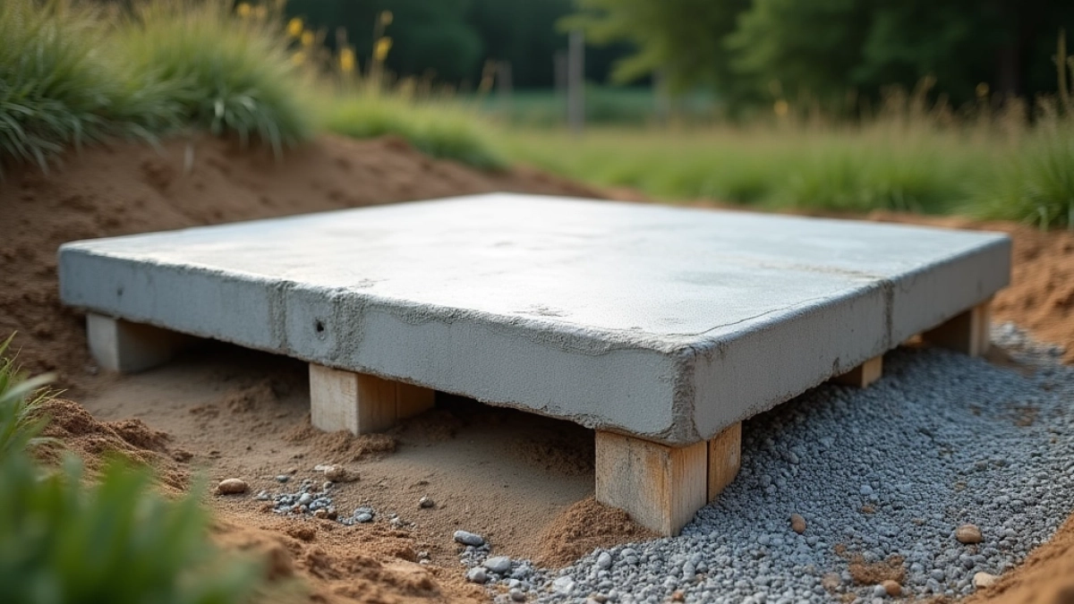 beton pod garaż blaszany
