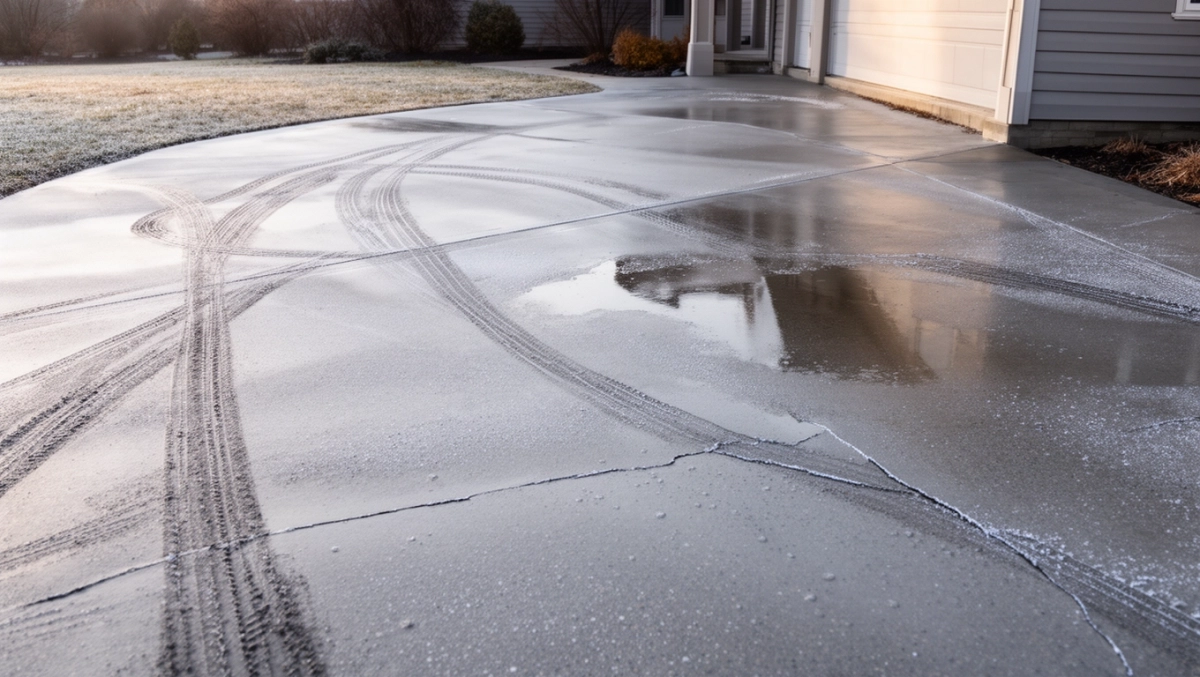 beton zacierany na podjazd