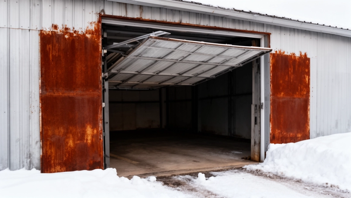 brama uchylna do garażu blaszanego