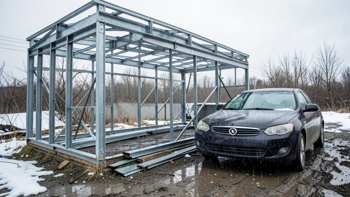 budowa garażu blaszanego