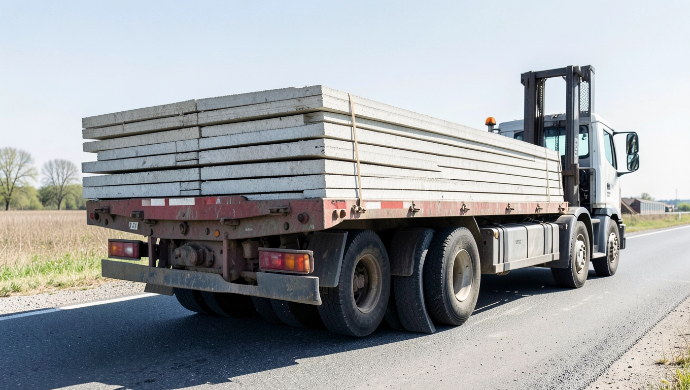 Cena transportu płyt betonowych drogowych