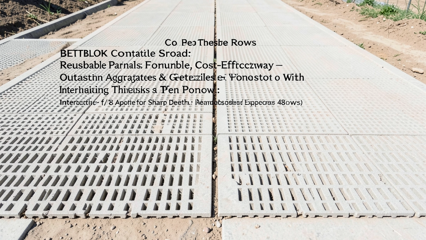 Drogi tymczasowe z płyt betonowych – korzyści