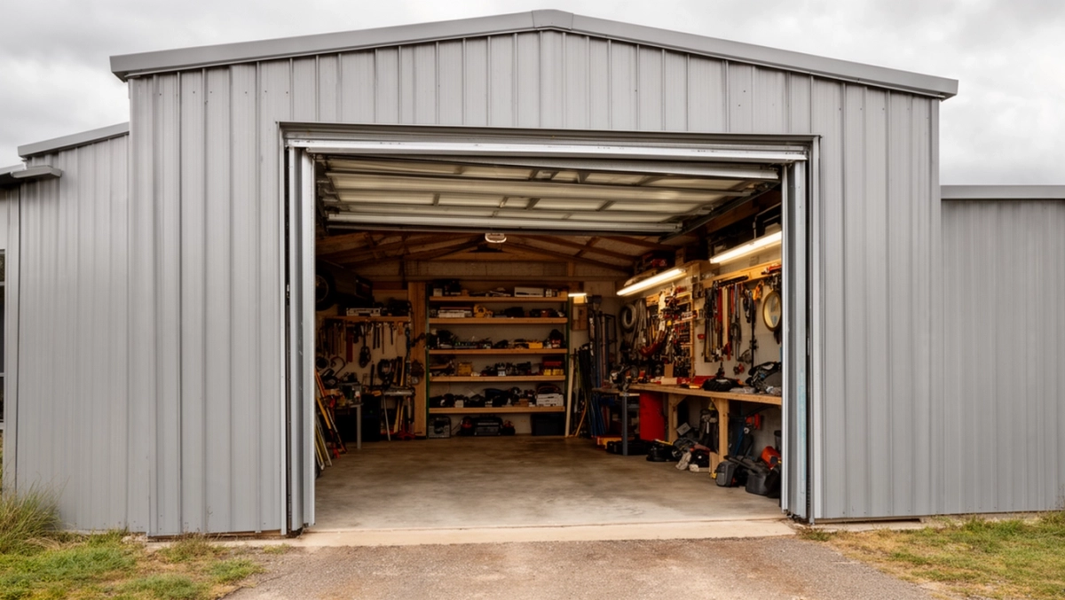 drzwi uchylne do garażu blaszanego