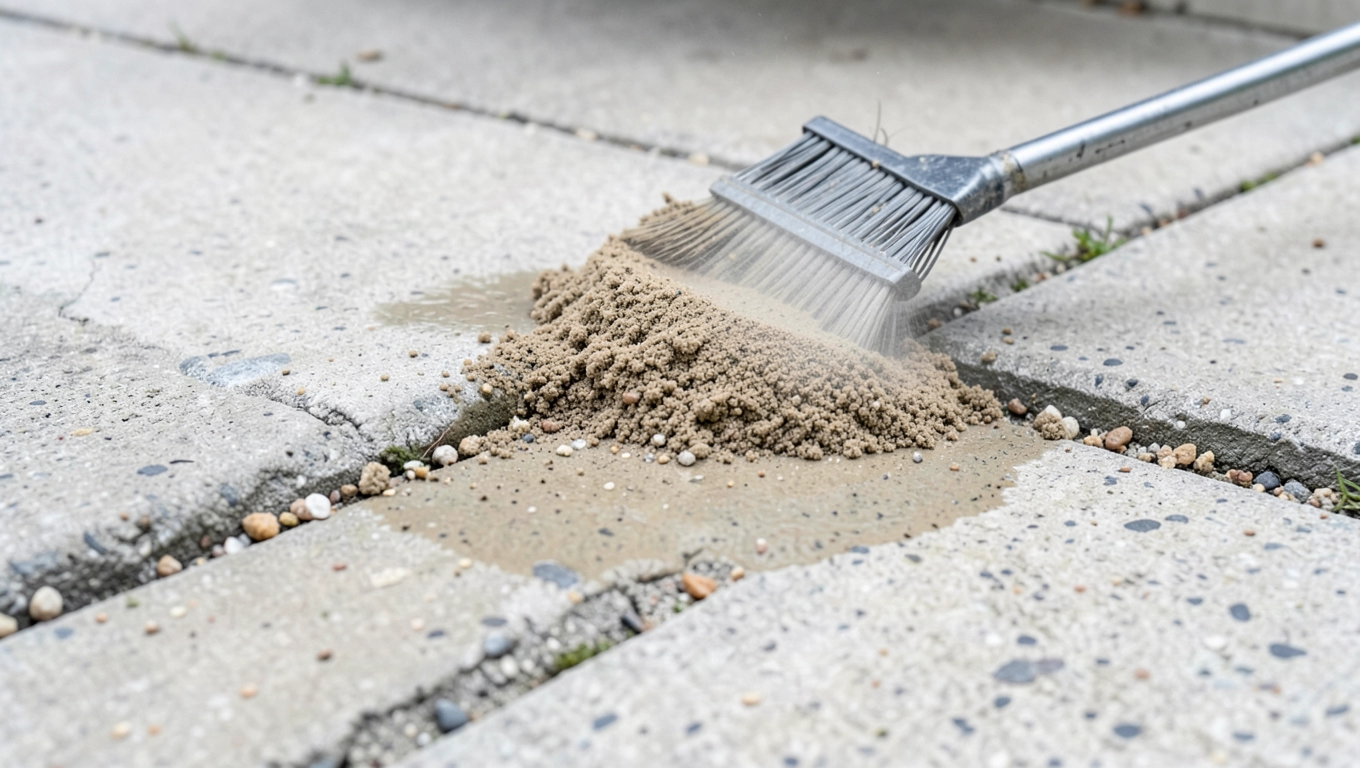 Fugowanie wjazdu z płyt betonowych