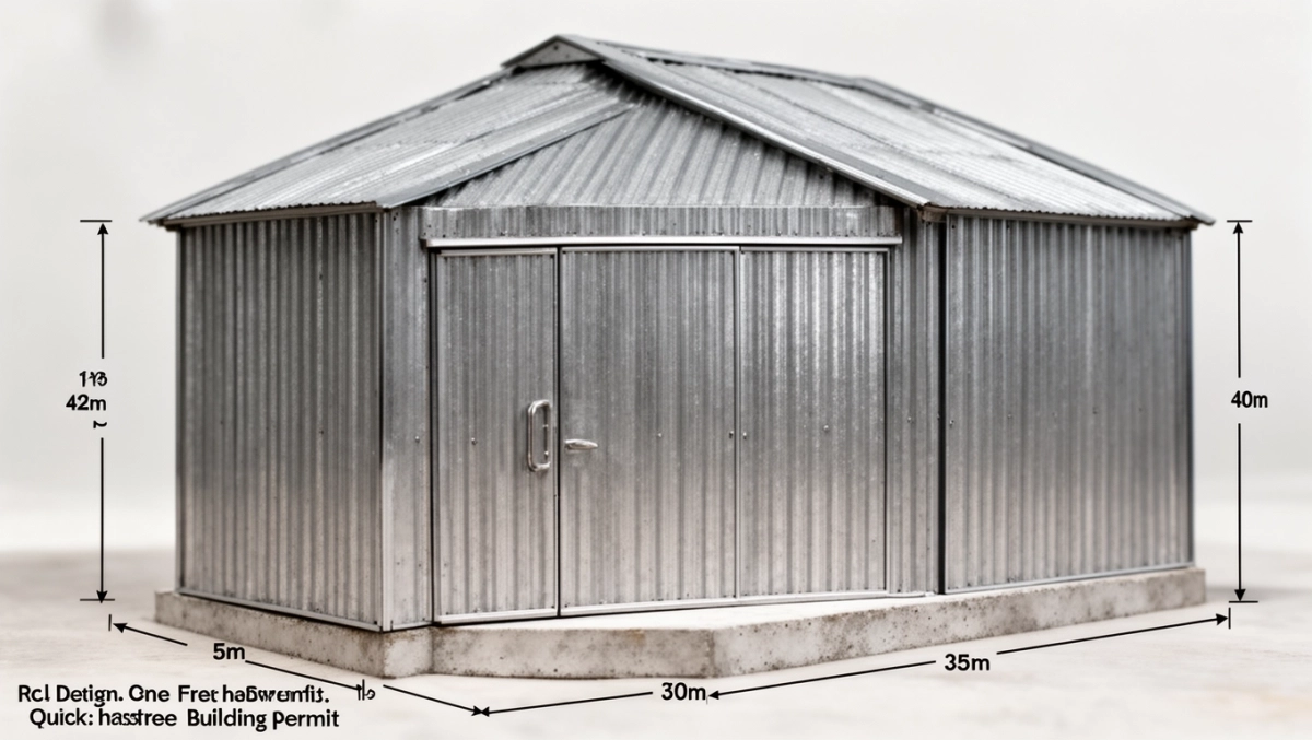 garaż blaszany 3x5 projekt