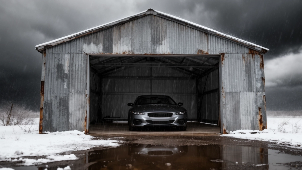 garaż blaszany 5x7 wysoki