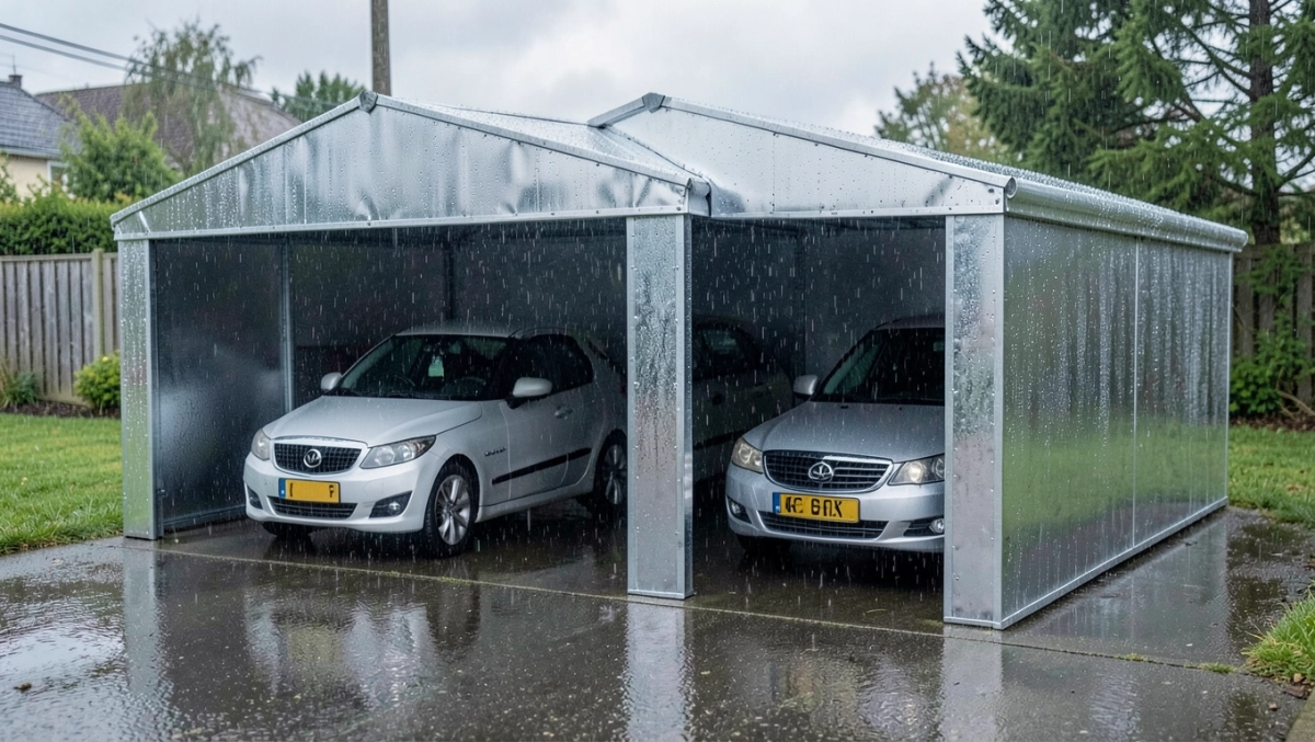 garaż blaszany 6x6 ocynk