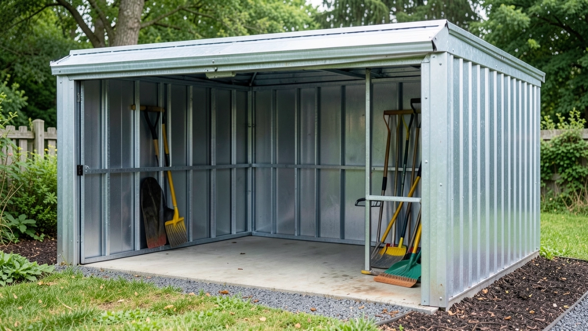 garaż blaszany 6x6 z jedna brama