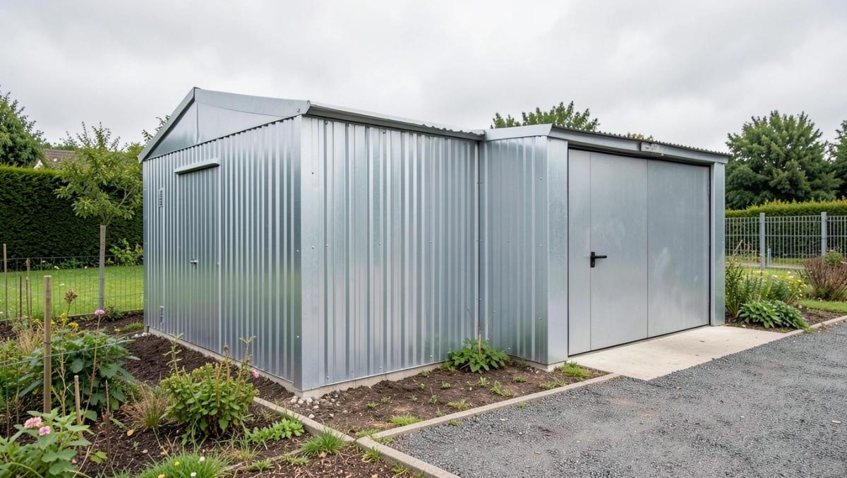 garaż blaszany ile od granicy działki