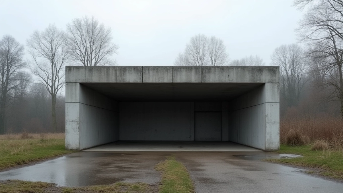 Garaż z płyt betonowych bez pozwolenia