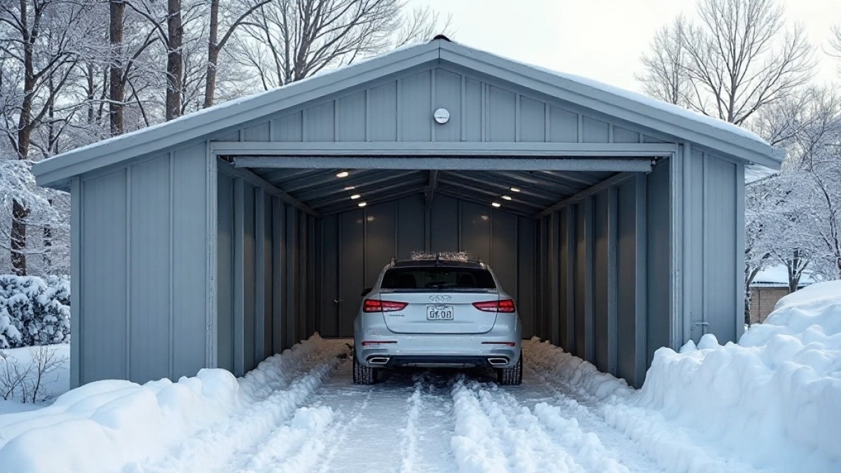 garaże blaszane z profili zamkniętych