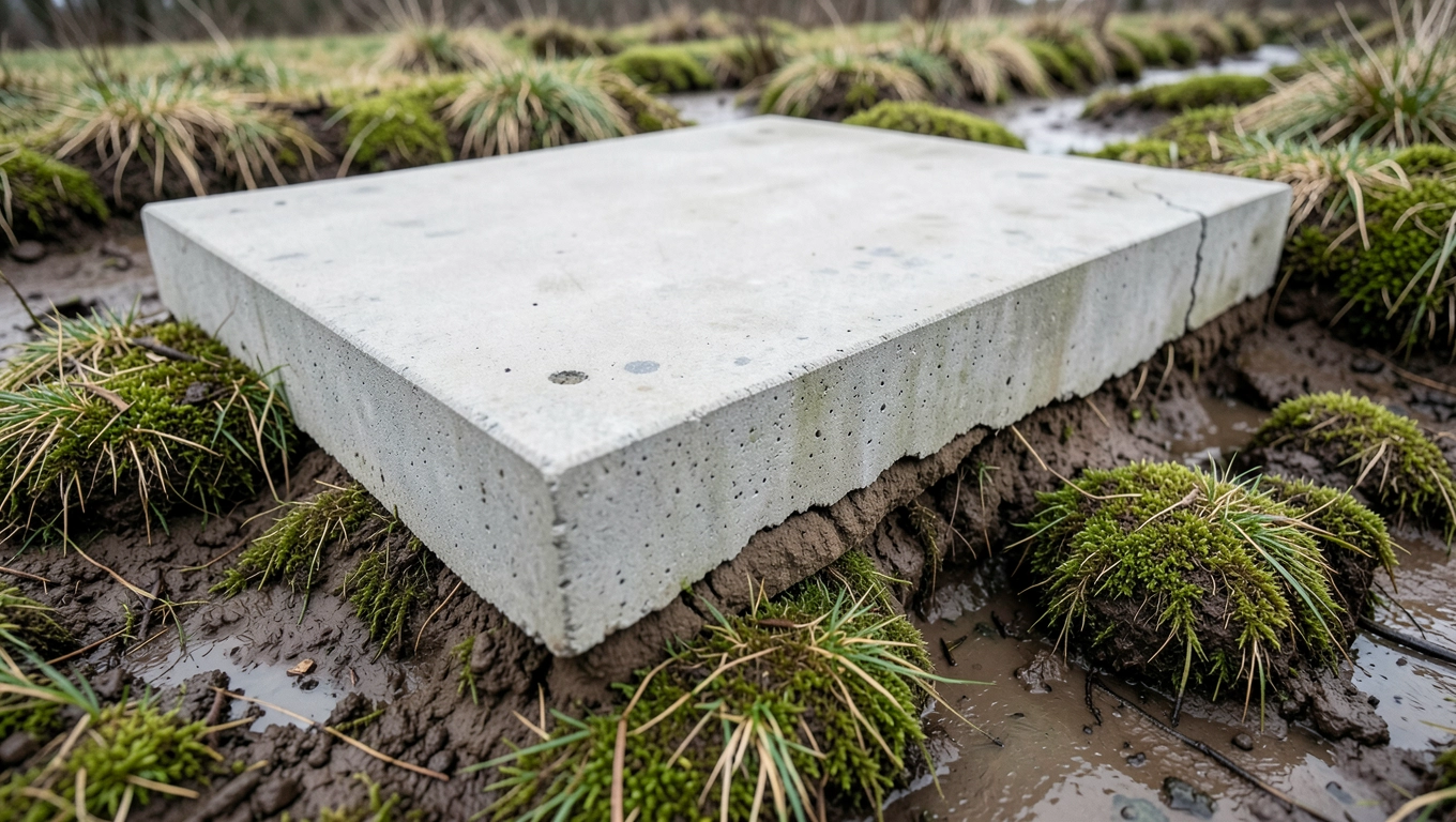 Grubość płyty betonowej na słabym gruncie