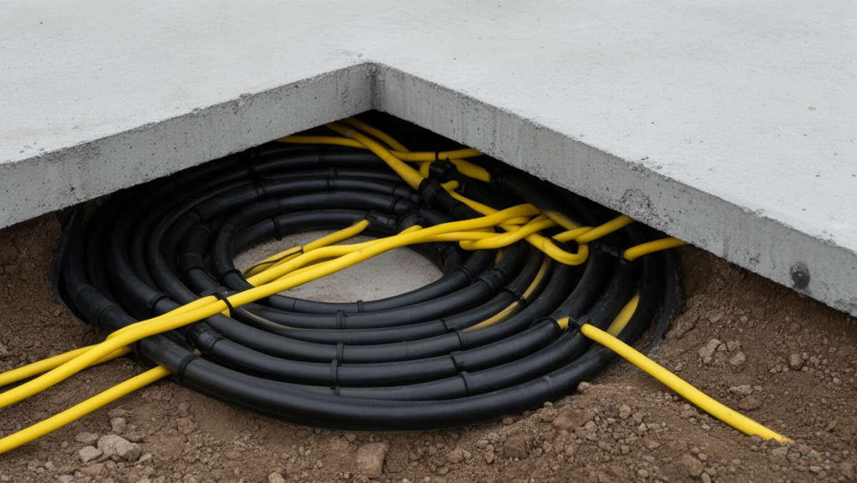 gruntowy wymiennik ciepła pod płytą fundamentową