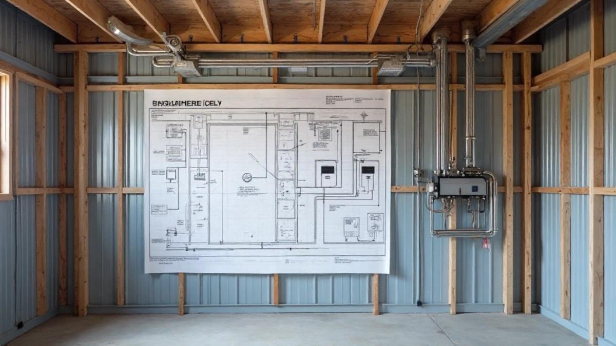 Instalacja elektryczna w garażu blaszanym schemat