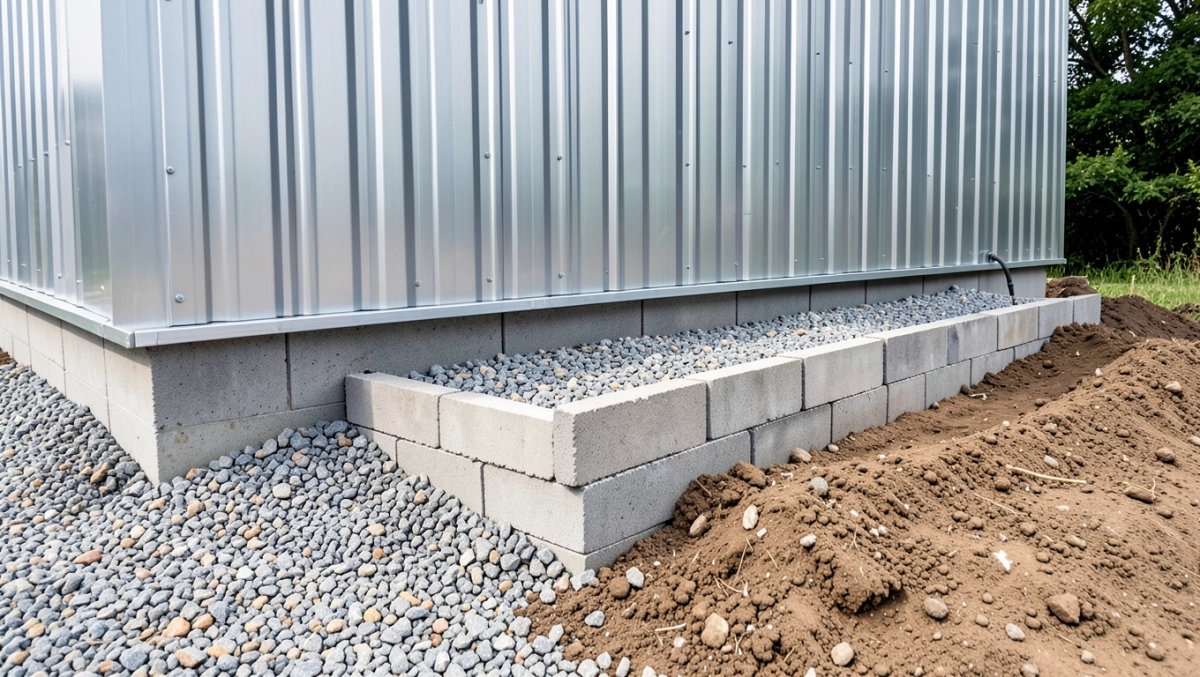 jak zrobić fundament pod garaż blaszany