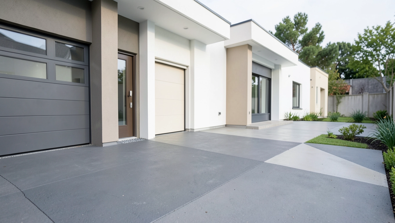 Kolory w nowoczesnych podjazdach betonowych