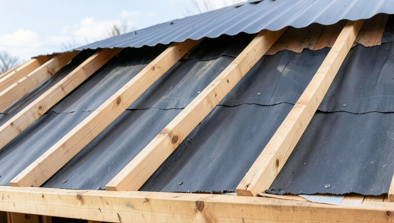 Konstrukcja dachu nad garażem