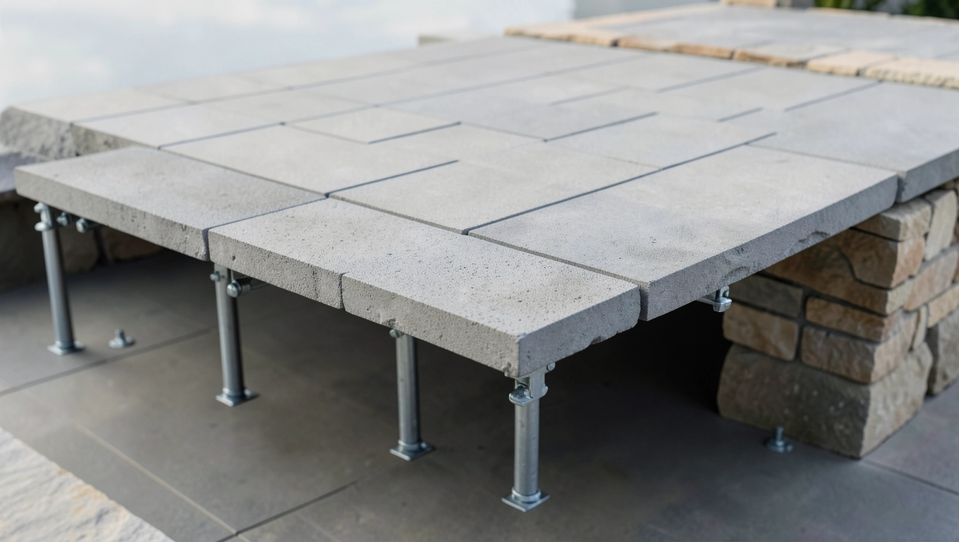 Koszt tarasu z płyt betonowych na wspornikach