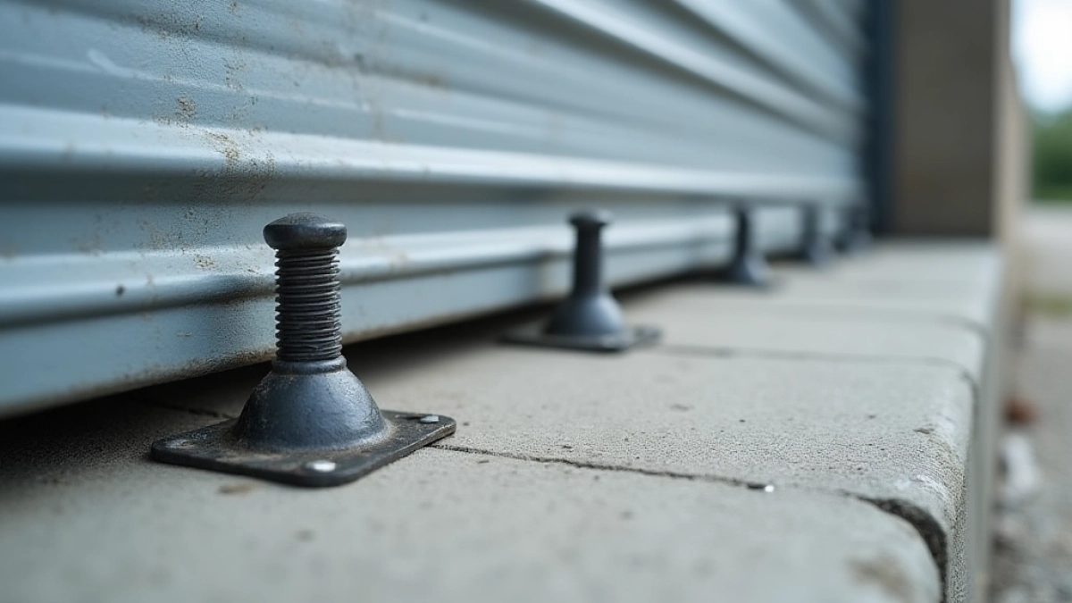 Kotwy do mocowania garażu blaszanego