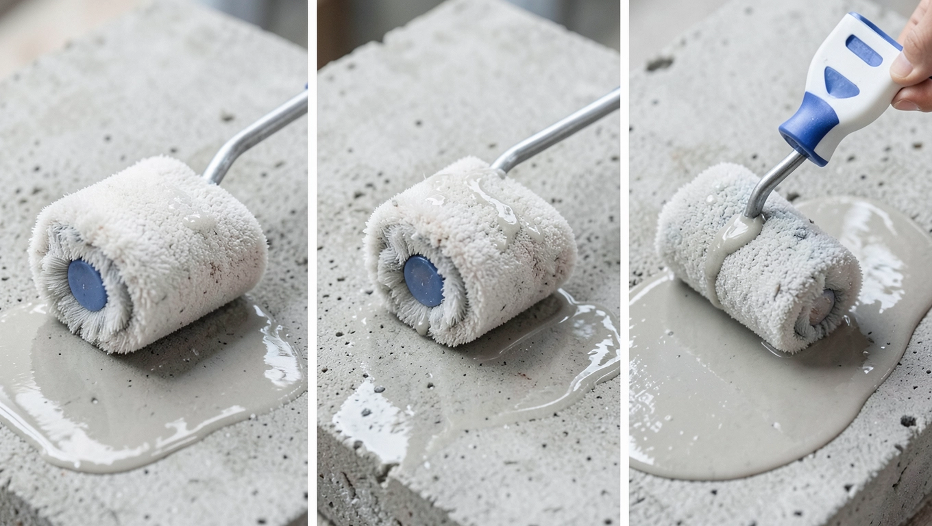 Kroki aplikacji impregnatu na płyty betonowe