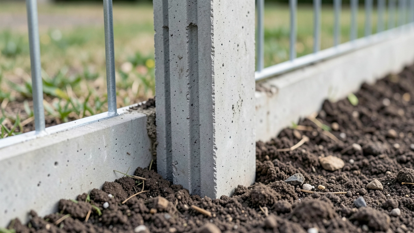 Montaż słupków do płyt ogrodzeniowych