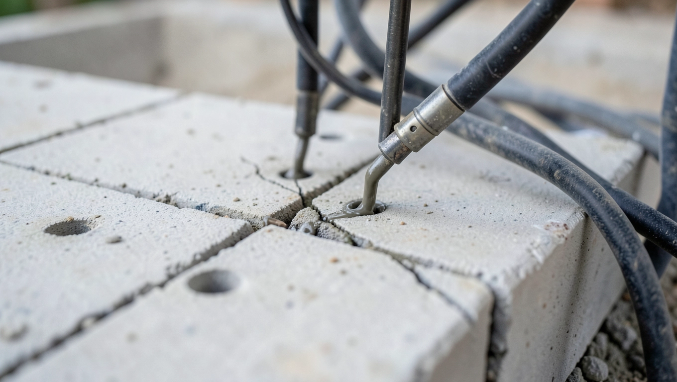 Na czym polega iniekcja geotechniczna płyt betonowych