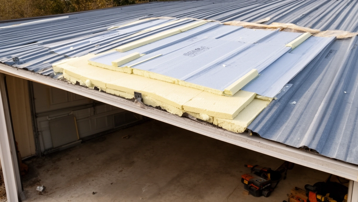 ocieplenie dachu garażu blaszanego