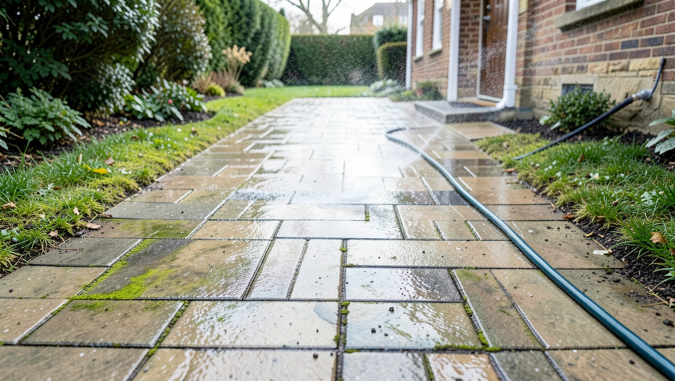 Pielęgnacja podjazdu z płyt chodnikowych na lata
